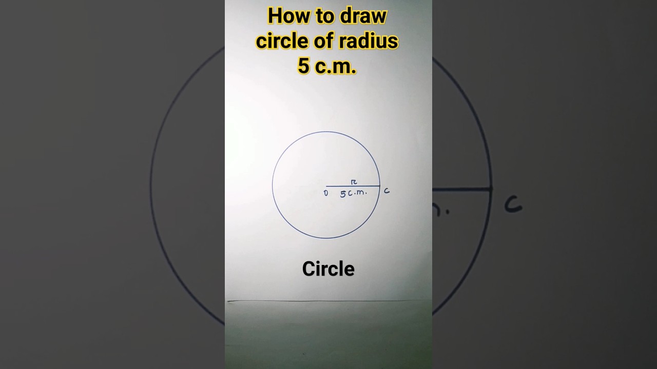 how to draw circle of radius 5 c.m.#shorts#viralshorts#ytshorts#trendingshorts#rb knowledge explore