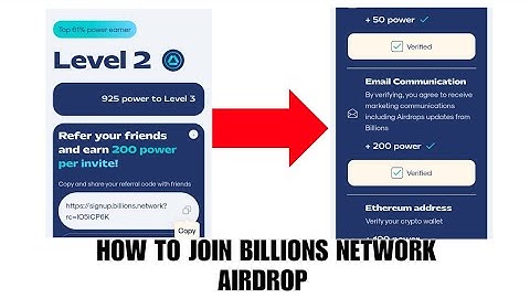 How to join Billions Network Airdrop