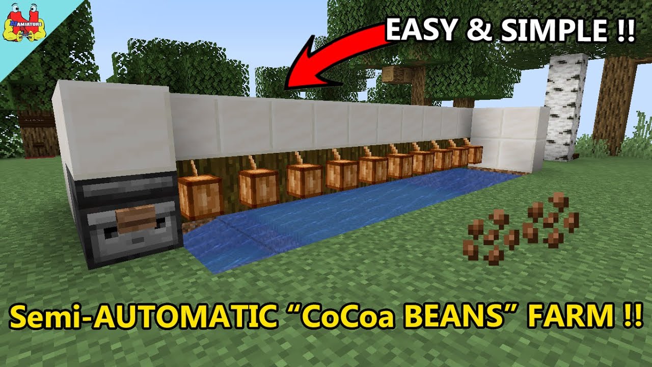 Minecraft Tutorial - Automatic Cocoa Beans Farm Minecraft ...