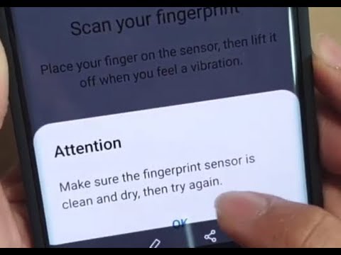 Fix Error Make Sure Fingerprint Sensor is Clean and Dry | Galaxy S10 / S10+