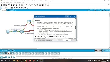 6.4.3.4 - Packet Tracer - Configuring Basic EIGRP with IPv6 Routing