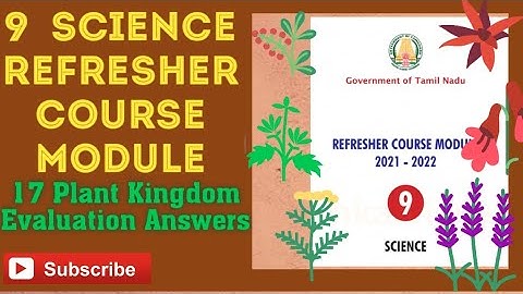 Refresher Course Module-9std Science Explanation & Answer for chapter 17 Evaluation- English & Tamil