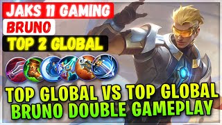 Top Global VS Top Global, Deadly Bruno Double Gameplay [ Top 2 Global Bruno ] YT: Jaks 11 Gaming