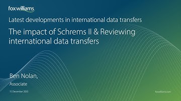 The impact of Schrems II