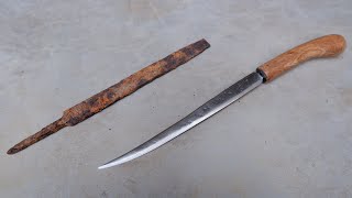 How to Make a Knife from a Very Rusty File
