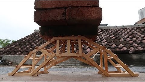 How to build a strong bridge with popsicle sticks & testing it