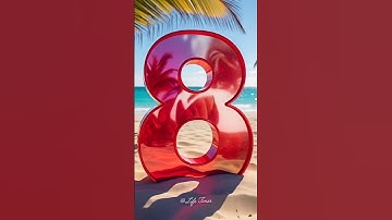 🏖️ Beach Countdown | 9 to 0 Red Bold Numbers with Voice #countdown #timer #shorts