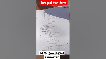 Integral transform MSc (Math) 3rd Semester Important questions Part -2 |INTEGRAL TRANSFORM MSC 3RD