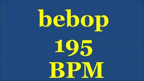 Drum Loops for Practice Bebop 195bpm