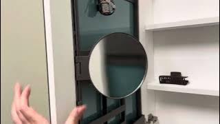 FORUMIRCUS Bathroom Medicine Cabinet, Behind Door Storage, Wooden Storage Shelves, HD Shatter Proof