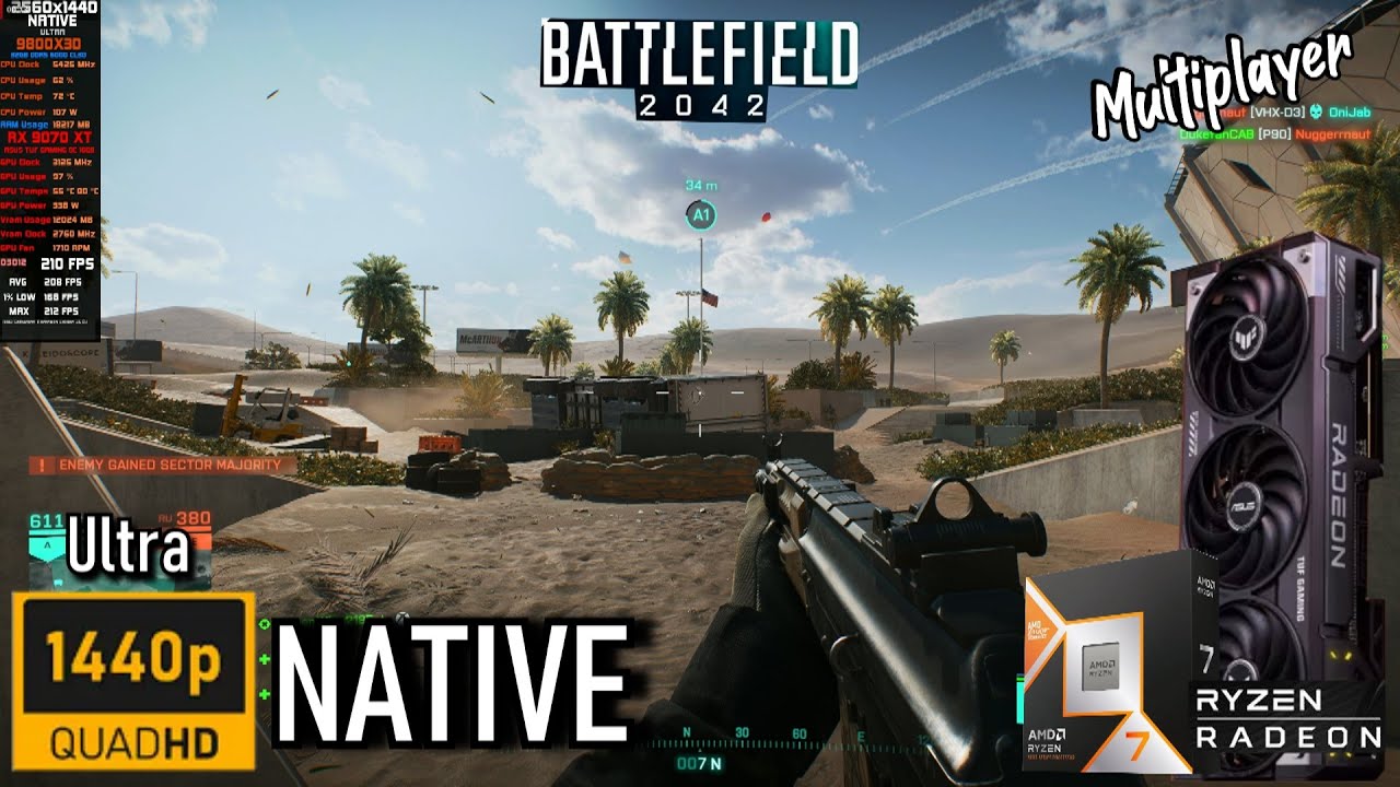その他 BattleField 2042 BATTLEFIELD 2042 @ 1440P Native ULTRA | STADIUM 🎮 RX 9070 XT
