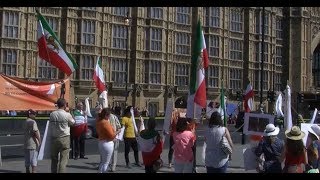 کیهان لندن - گردهمایی علیه حجاب اجباری و حمایت از چهارشنبه‌های سفید و دختران خیابان انقلاب در لندن