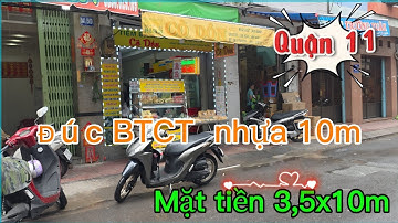 Quận 11 nhà mặt tiền đường nhựa 10m // trệt 3 lầu máy đúc 