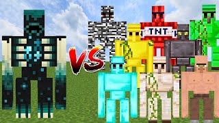 WARDEN GOLEM vs ALL GOLEMS | Minecraft Mob Battle