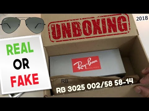 How to tell if your Ray-Ban are real or fake ? #2018 Unboxing Ray-Ban Aviator Polarized RB3025