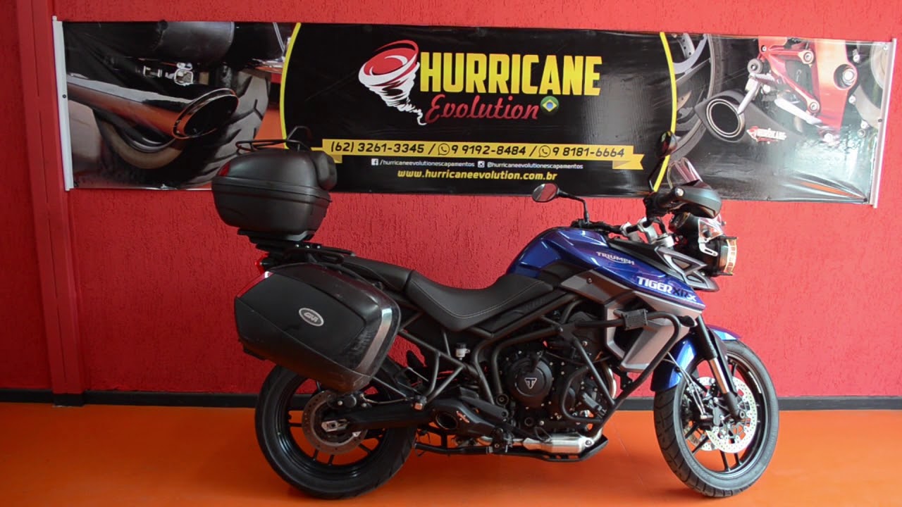 Capa do vídeo Escapamento Bico Hurrimade Evolution Triumph Tiger 800 2010 a 2020