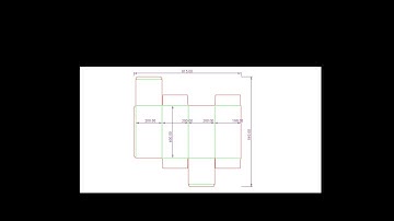 REVERSE TUCK END PAPER BOX  DIELINE