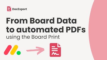 From monday.com Boards to professional PDFs in seconds - using the Board Print in DocExport