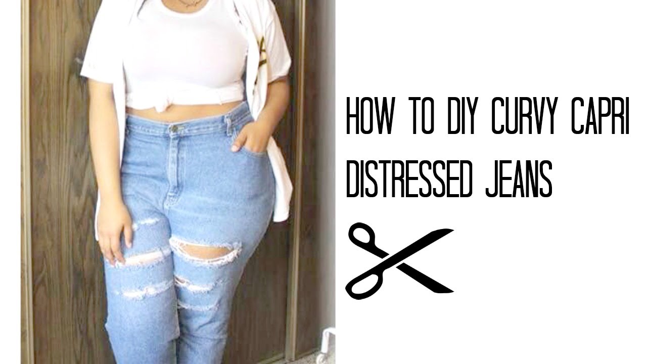 distressed curvy jeans