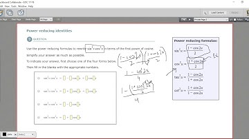 Power-reducing identities