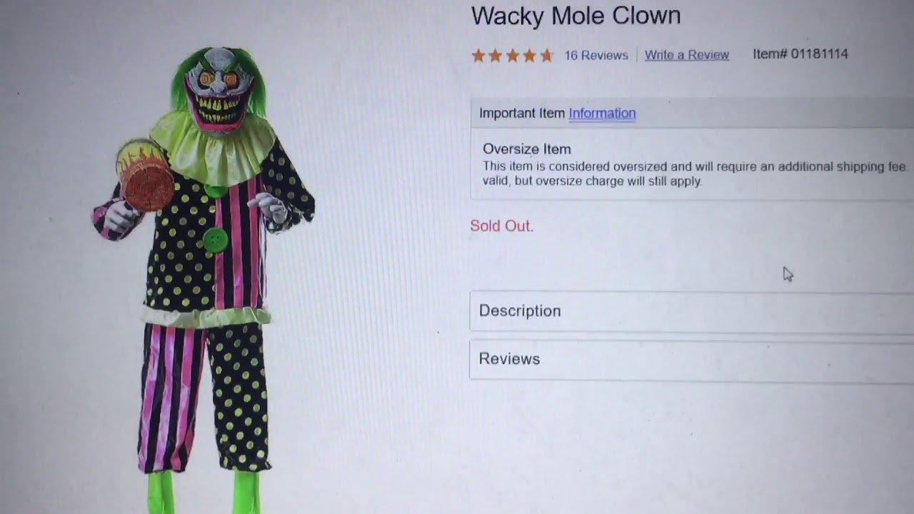 Is Wacky Mole Clown Back? - YouTube