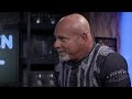 Goldberg answers “Stone Cold’s” rapid-fire questions in the Broken Skull Bar