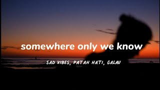 somewhere only we know - rhianne | sad vibes, sad song. lagu galau ( lirik dan terjemahan)