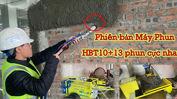 Bàn giao máy phun vữa trát tường HBT10+13 tại công trình cho anh Kiên ở Hải Dương | Thái Vương