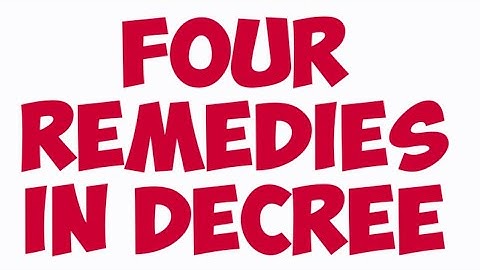 130 - Suit decreed- 4 remedies to Defendant