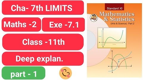 Cha-7 Limits exercise 7.1 maths 2 class 11 science maharashtra board new syllabus