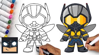 how to draw the wasp ant man and the wasp quantumania