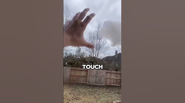 Cute fluffy clouds falling from the sky