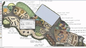 Using SketchUp to scale and then calculate area and volume for landscape construction estimates