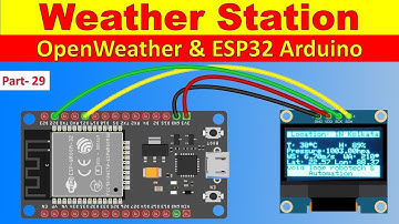 29 Online Weather Station with ESP32 and Oled using OpenWeatherMap API