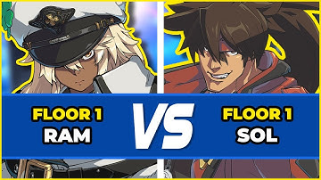 GGST Floor 1 ▶ Sol Badguy vs Ramlethal - Guilty Gear STRIVE Low Level Gameplay