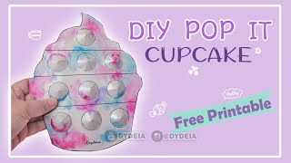 CARA MEMBUAT POP IT FIDGET TOYS CUPCAKE| FREE FILE PRINT| DIY POP IT CUPCAKE |FREE PRINTABLE screenshot 3