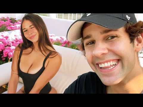 David Dobrik style high-energy vlog thumbnail example with chaotic moment capture for David Dobrik thumbnail style