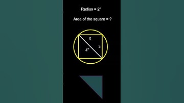 Solving for the area of a square inscribed in a circle  #maths #mathexercises #geometry