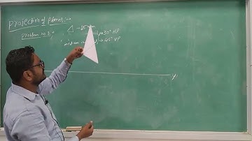 Projection of planes 3rd problem Computer Aided Engineering Drawing, projection of planes BCEDK103
