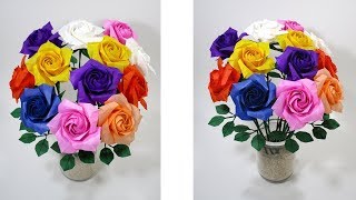 ORIGAMI BOUQUET OF ROSES -  PENTAGON ROSE (Naomiki Sato) 折り紙 バラ Mother's Day