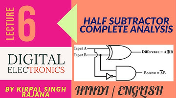 Half Subtractor in Hindi | Digital Electronics \B.TECH\POLYTECHNIC\B.SC