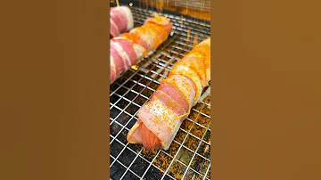 The Best Bacon Wrapped Hot Dog Recipe Easyrecipe Hotdog Partyfood Cookout Homemade Bacon 