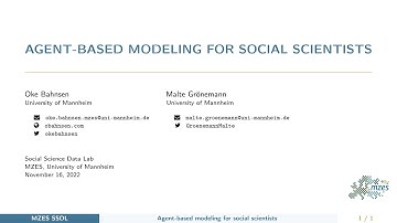 Agent-based modeling for social scientists