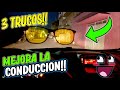 3 TRUCOS😱 PARA MEJORAR LA VISIBILIDAD EN LA NOCHE🌚/MANEJO DE NOCHE/AUMENTA MEJOR LA VISIBILIDAD🟡!!