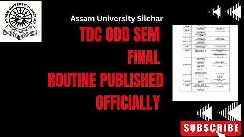 TDC ODD SEMESTER FINAL EXAM ROUTINE FINALLYYYY OUT | LATEST UPDATE #tdc