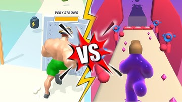 Muscle Rush Vs Blob Runner 3D All Levels Gameplay Android iOS Walkthrough 3DG139