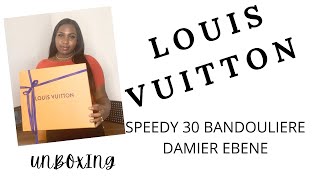 Louis Vuitton Speedy 30 Bandouliere (SpeedyB) Damier Ebene Unboxing 