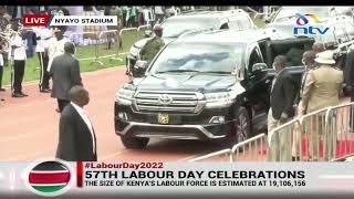 President Uhuru leaves Nyayo Stadium after #LabourDay2022 celebrations
