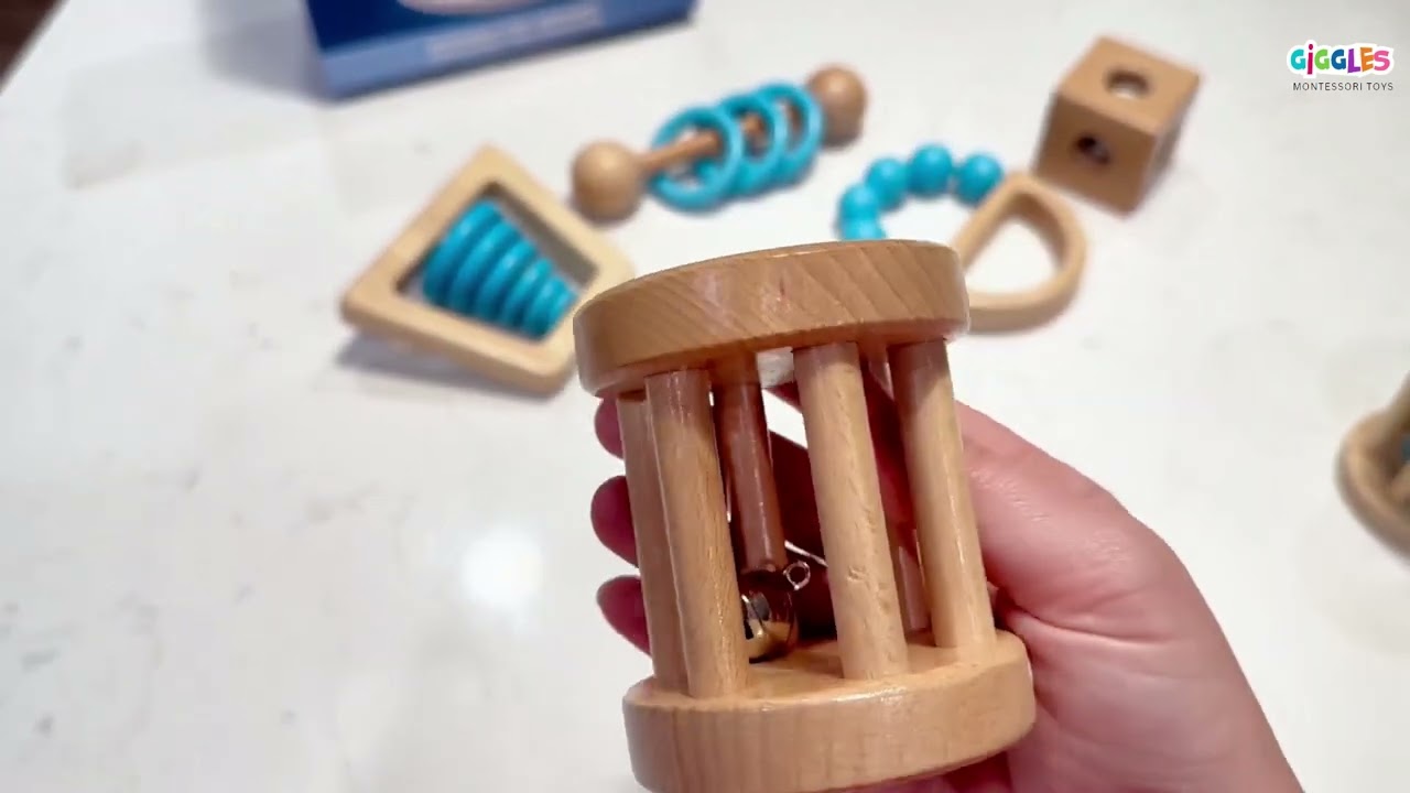 Natural Learning Fun: Montessori Wooden Toys for Babies' Growth!