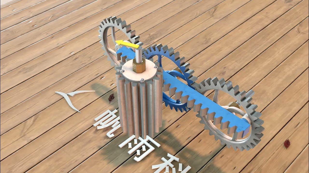 Mechanism Rack and Pinion Reciprocating Mechanism2 YouTube